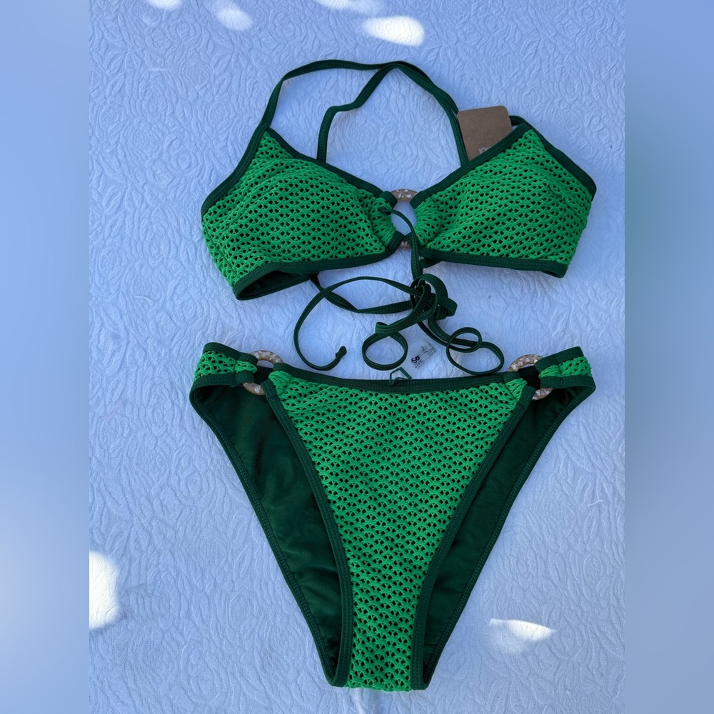 Samiol  Emerald Green Bikini Set L B04